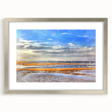 Golden Beach Coastal Wall Art – Vibrant Ocean-Themed Seaside Print