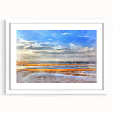Golden Beach Coastal Wall Art – Vibrant Ocean-Themed Seaside Print