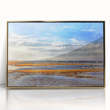 Golden Beach Coastal Wall Art – Vibrant Ocean-Themed Seaside Print