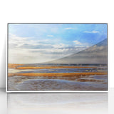 Golden Beach Coastal Wall Art – Vibrant Ocean-Themed Seaside Print