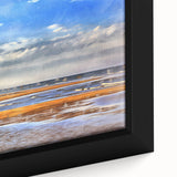 Golden Beach Coastal Wall Art – Vibrant Ocean-Themed Seaside Print