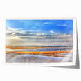 Golden Beach Coastal Wall Art – Vibrant Ocean-Themed Seaside Print