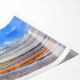 Golden Beach Coastal Wall Art – Vibrant Ocean-Themed Seaside Print