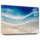 Aerial Ocean Waves Coastal Wall Art – Beach-Themed Nautical Print