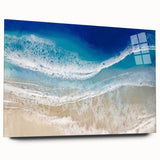 Aerial Ocean Waves Coastal Wall Art – Beach-Themed Nautical Print
