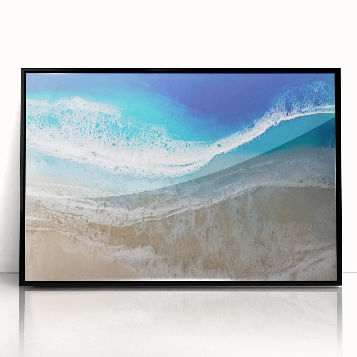 Aerial Ocean Waves Coastal Wall Art – Beach-Themed Nautical Print