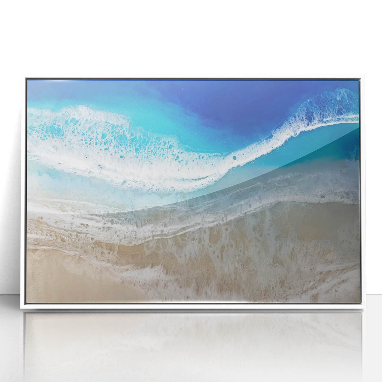 Aerial Ocean Waves Coastal Wall Art – Beach-Themed Nautical Print