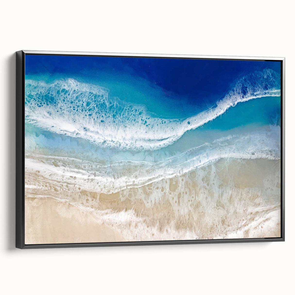 Aerial Ocean Waves Coastal Wall Art – Beach-Themed Nautical Print