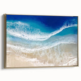 Aerial Ocean Waves Coastal Wall Art – Beach-Themed Nautical Print