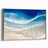 Aerial Ocean Waves Coastal Wall Art – Beach-Themed Nautical Print