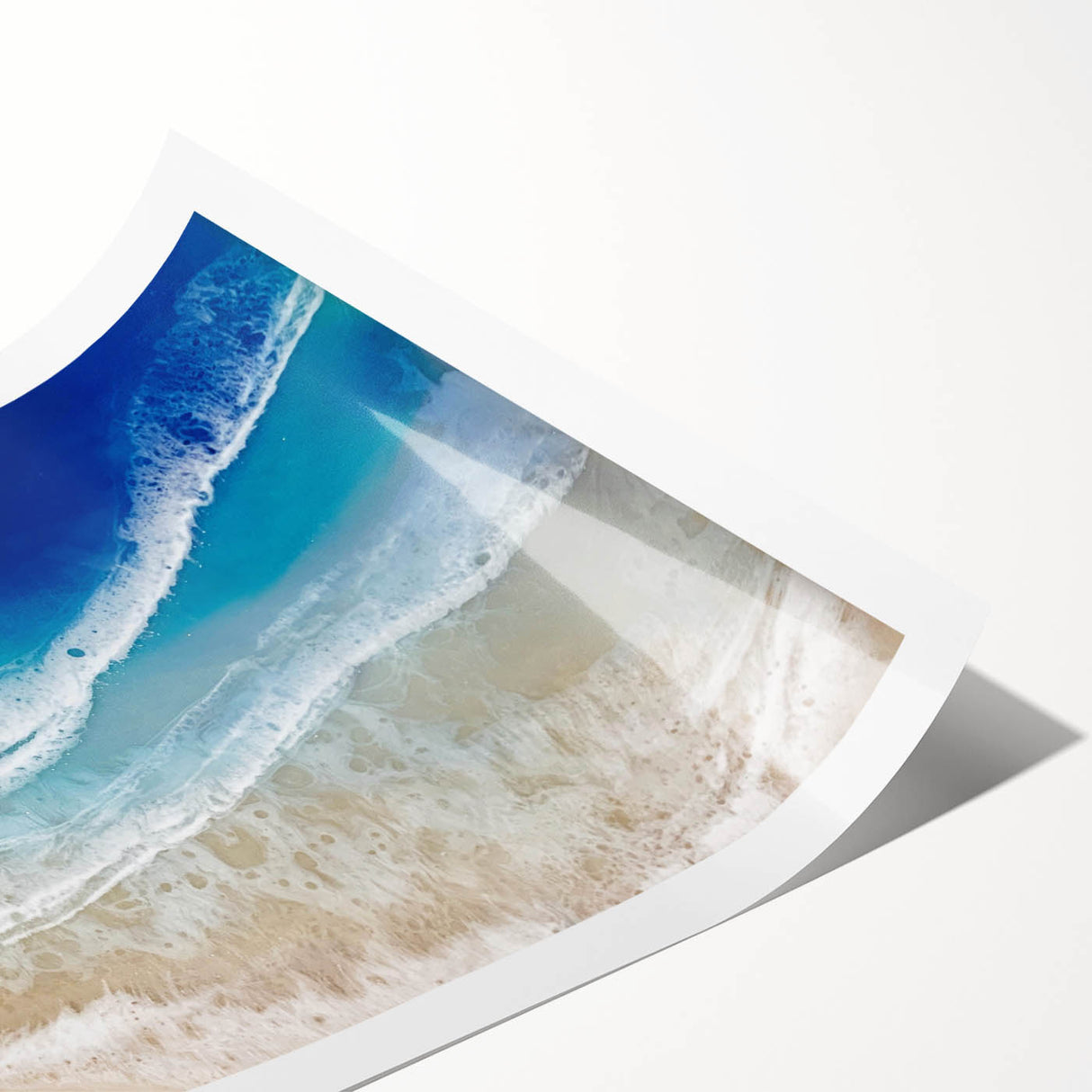 Aerial Ocean Waves Coastal Wall Art – Beach-Themed Nautical Print