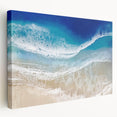 Aerial Ocean Waves Coastal Wall Art – Beach-Themed Nautical Print