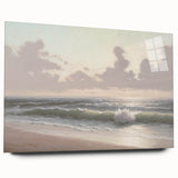 Serene Coastal Waves Wall Art – Tranquil Ocean Beach-Themed Print