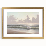 Serene Coastal Waves Wall Art – Tranquil Ocean Beach-Themed Print