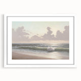 Serene Coastal Waves Wall Art – Tranquil Ocean Beach-Themed Print