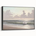 Serene Coastal Waves Wall Art – Tranquil Ocean Beach-Themed Print