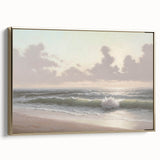 Serene Coastal Waves Wall Art – Tranquil Ocean Beach-Themed Print