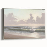 Serene Coastal Waves Wall Art – Tranquil Ocean Beach-Themed Print