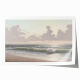 Serene Coastal Waves Wall Art – Tranquil Ocean Beach-Themed Print