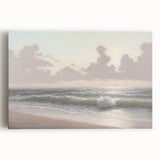 Serene Coastal Waves Wall Art – Tranquil Ocean Beach-Themed Print