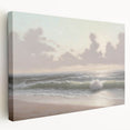 Serene Coastal Waves Wall Art – Tranquil Ocean Beach-Themed Print