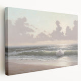 Serene Coastal Waves Wall Art – Tranquil Ocean Beach-Themed Print