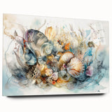 Seashell Collection Coastal Wall Art – Ocean-Themed Nature Print