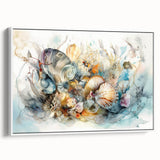 Seashell Collection Coastal Wall Art – Ocean-Themed Nature Print