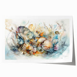 Seashell Collection Coastal Wall Art – Ocean-Themed Nature Print