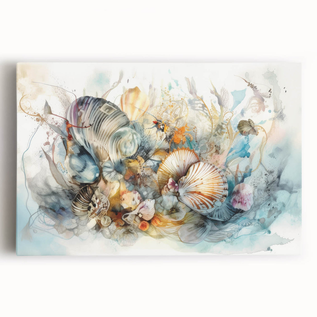 Seashell Collection Coastal Wall Art – Ocean-Themed Nature Print