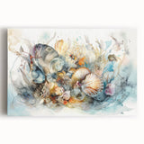 Seashell Collection Coastal Wall Art – Ocean-Themed Nature Print