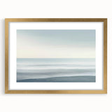 Minimalist Coastal Wall Art – Serene Ocean Horizon Beach Print