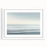 Minimalist Coastal Wall Art – Serene Ocean Horizon Beach Print