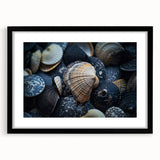 Seashell Close-Up Coastal Wall Art – Ocean-Themed Nature Print