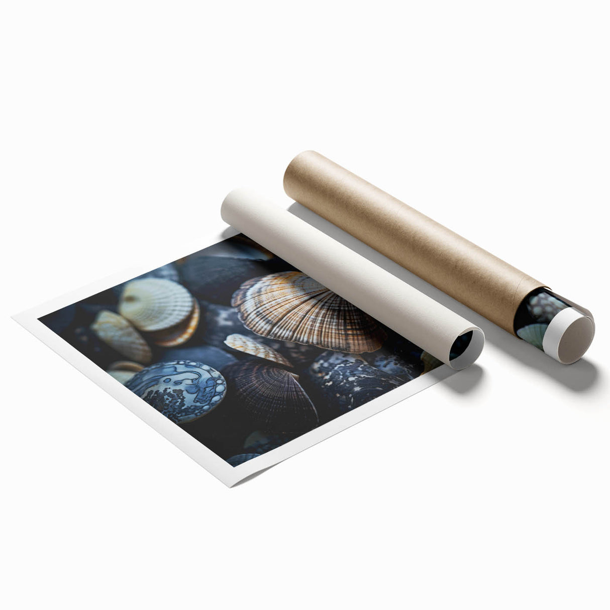 Seashell Close-Up Coastal Wall Art – Ocean-Themed Nature Print