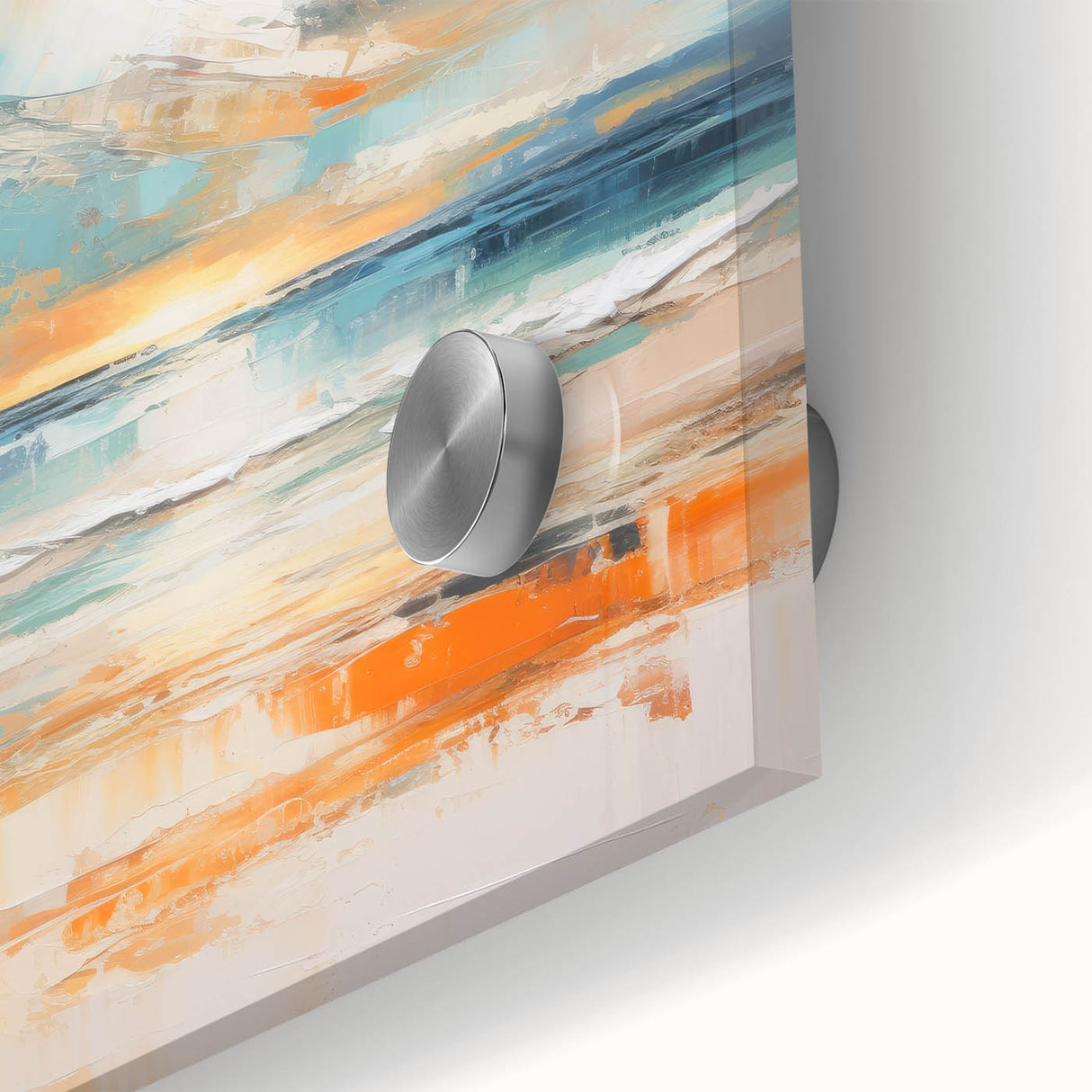 Coastal Wall Art – Vibrant Sunset Beach Ocean Art Print for Nautical Décor