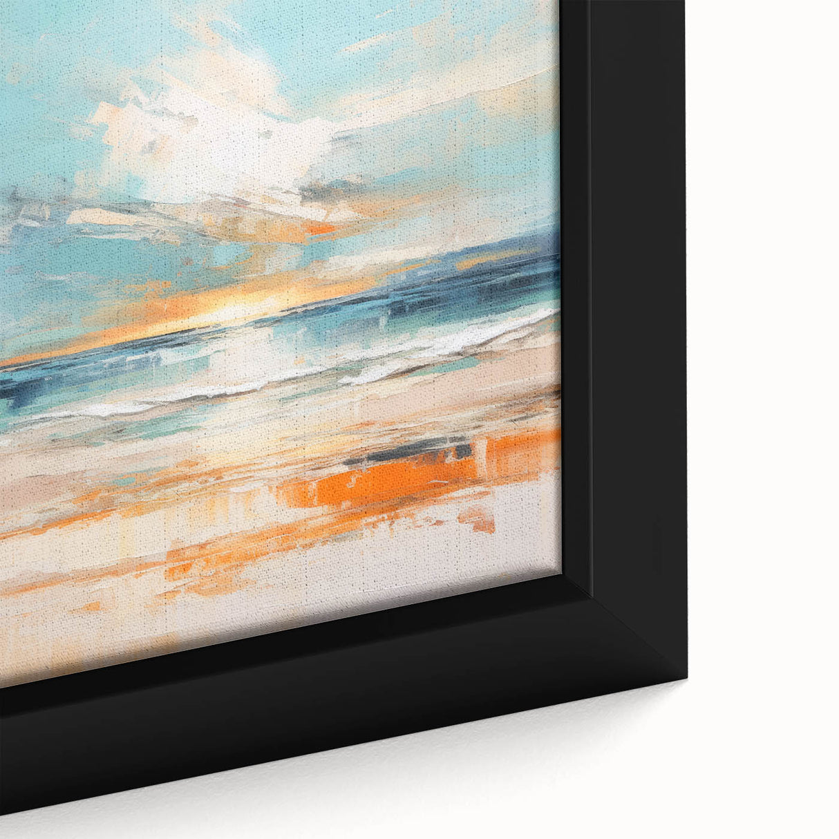 Coastal Wall Art – Vibrant Sunset Beach Ocean Art Print for Nautical Décor