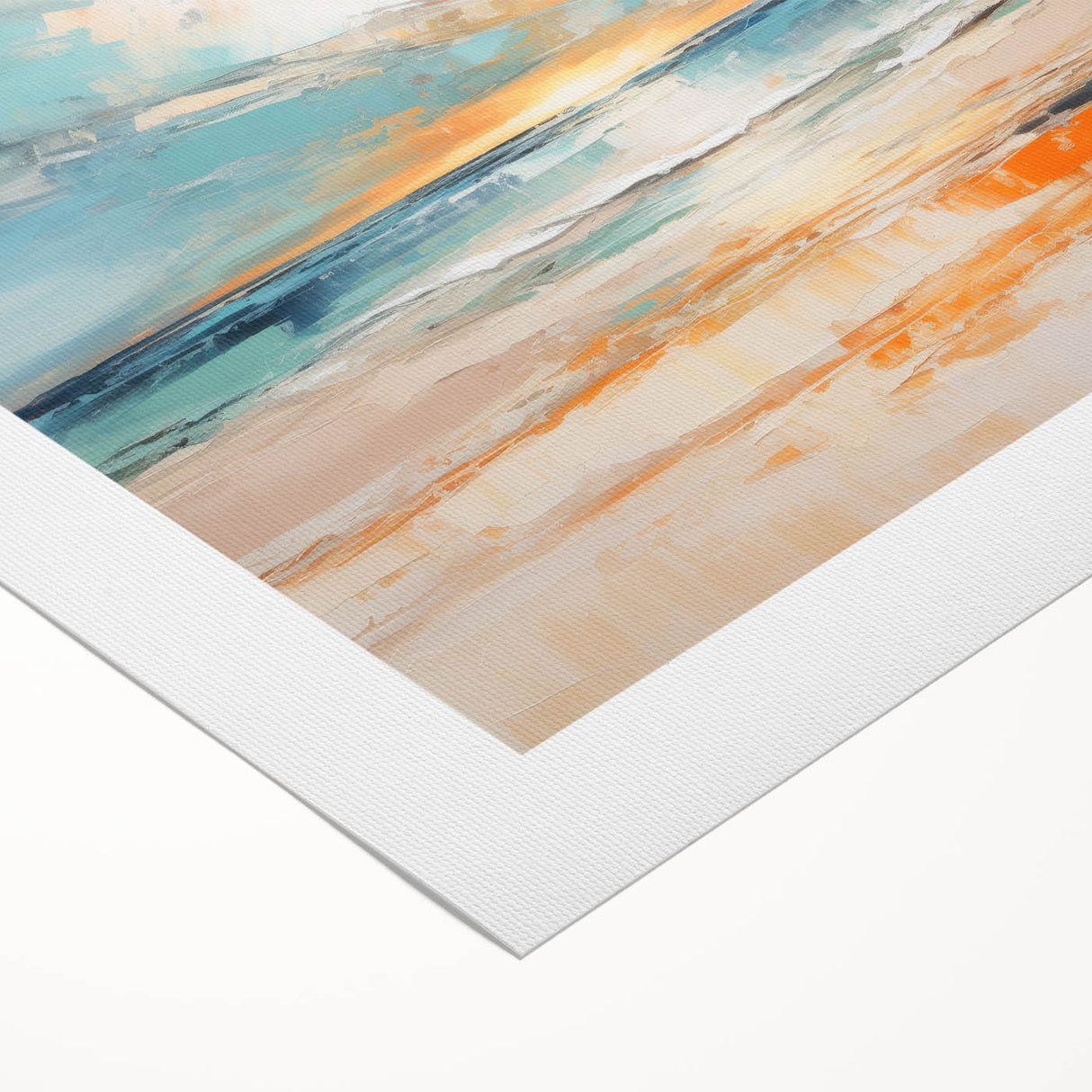 Coastal Wall Art – Vibrant Sunset Beach Ocean Art Print for Nautical Décor