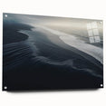 Dark Coastal Beach Wall Art – Moody Ocean Waves Seaside Print
