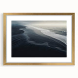 Dark Coastal Beach Wall Art – Moody Ocean Waves Seaside Print
