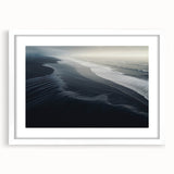Dark Coastal Beach Wall Art – Moody Ocean Waves Seaside Print
