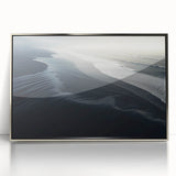 Dark Coastal Beach Wall Art – Moody Ocean Waves Seaside Print