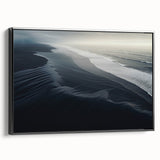 Dark Coastal Beach Wall Art – Moody Ocean Waves Seaside Print