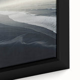 Dark Coastal Beach Wall Art – Moody Ocean Waves Seaside Print