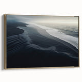 Dark Coastal Beach Wall Art – Moody Ocean Waves Seaside Print