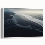 Dark Coastal Beach Wall Art – Moody Ocean Waves Seaside Print