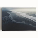 Dark Coastal Beach Wall Art – Moody Ocean Waves Seaside Print