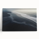 Dark Coastal Beach Wall Art – Moody Ocean Waves Seaside Print