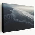 Dark Coastal Beach Wall Art – Moody Ocean Waves Seaside Print