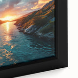 Sunset River Valley Wall Art – Vibrant Coastal Landscape Nature Print